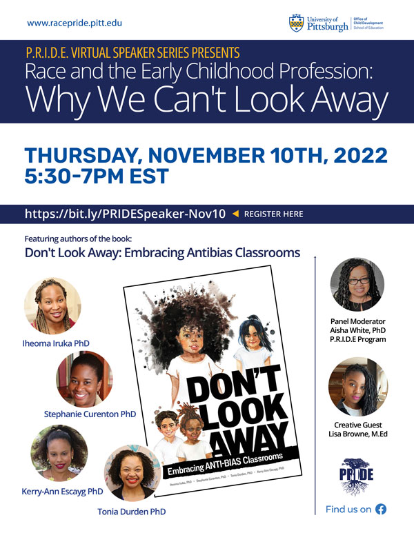 PRide Virtual Speaker Series: Race and the Early Childhood Profession: Why We Cant Look Away
